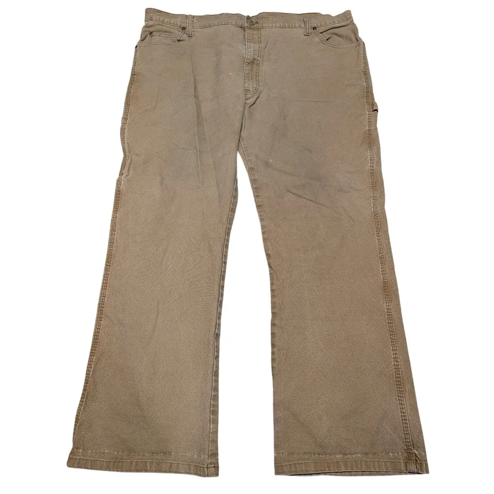 Lot of 2 Dickies Mens Relaxed Fit Carpenter Pants Brown Gray Canvas Workwear